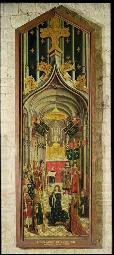 De kroning van Lodewijk XII in 1498, School van Amiens, c.1501 door French School